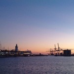 Sunset at Muelle Uno in Malaga