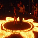 candles in shape of a flower