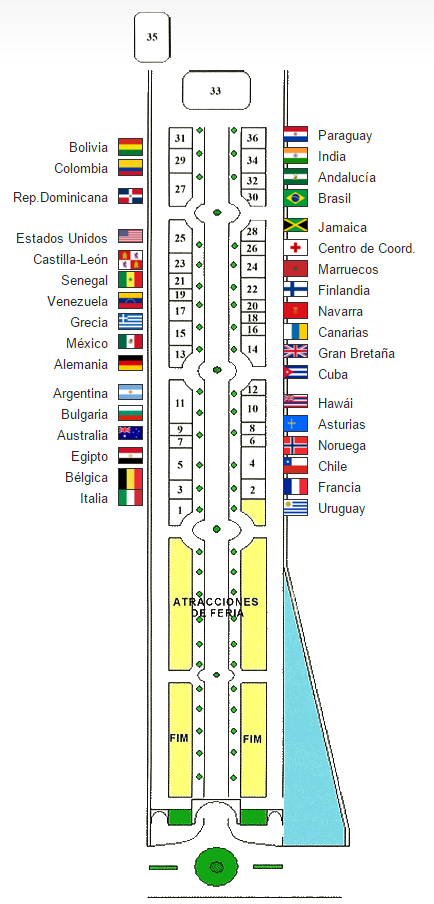 Map of Country stands at Fuengirola Peoples Fair
