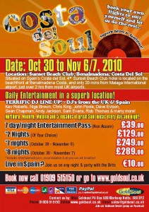 Costa del soul - the best soul music at sunset beach club