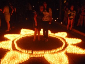 candles in shape of a flower