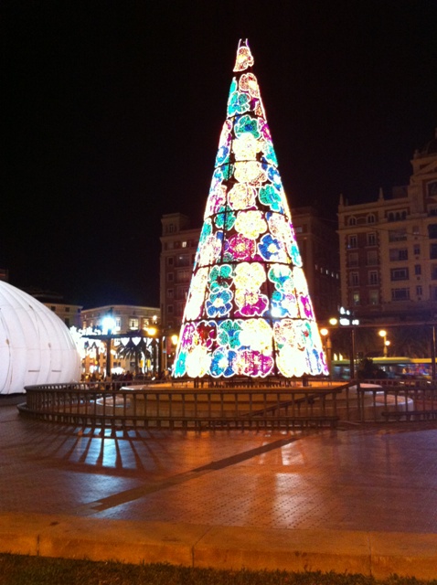 Christmas decorations in Malaga