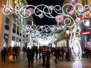 Christmas decorations in Malaga