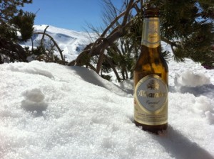 Cerveza en la nieve de Sierra Nevada