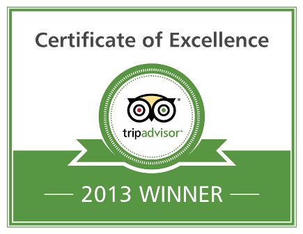 Tripadvisor Certificate of Excellence award