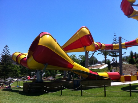 The crazy cones ride at Aqualand in Torremolinos