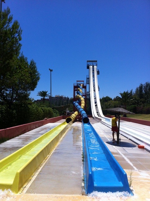 Twister slide at Aqualand in Torremolinos