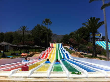 Multipistas slide at Aqualand, Torremolinos