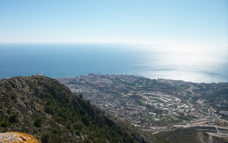 The view from the top of Mount Calamorro (Benalmadena)