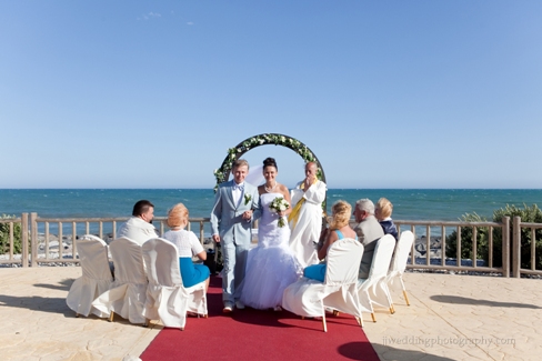 A small intimate wedding on the promenade