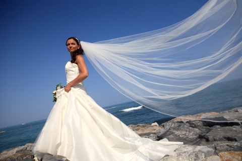Bride on the rocks