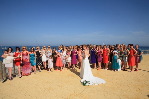 Family photo on the promenade