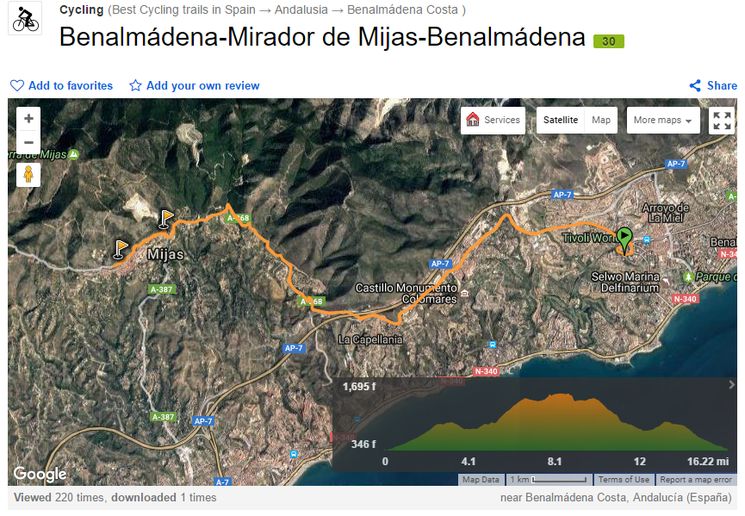 Mountain Bike Route in Benalmadena