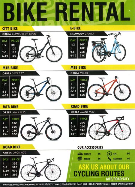 Bike Rental Prices in Benalmadena
