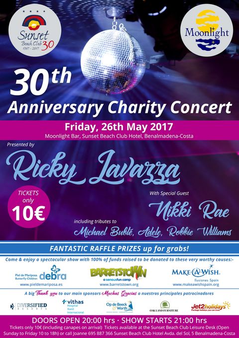 Poster for 30th Anniversary Charity Concert