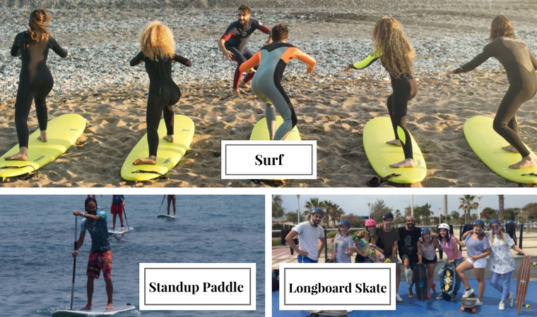 Surf and Stand up Paddle Surf in Benalmadena