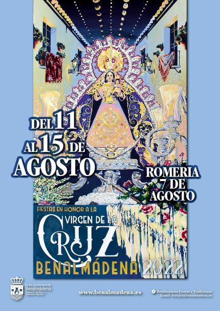 Poster for Virgen de la Cruz Fair in Benalmadena Pueblo 2022