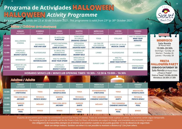 Halloween Activities Programme 2021