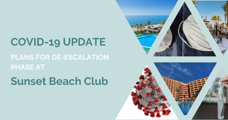 Covid-19 update at Sunset Beach Club