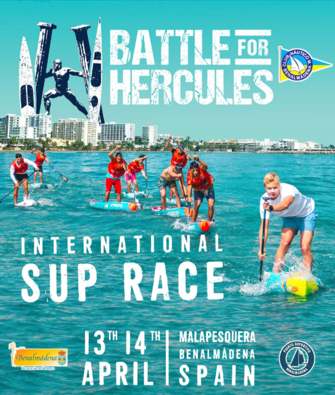 Battle for Hercules 2024 poster - Benalmadena Paddle Surf Event